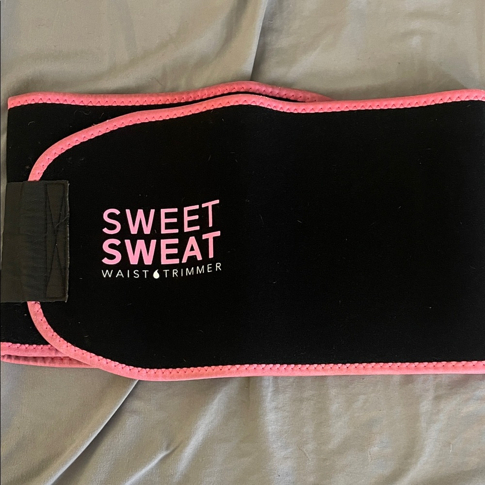 Sweet Sweat Black and Pink Waist Trimmer